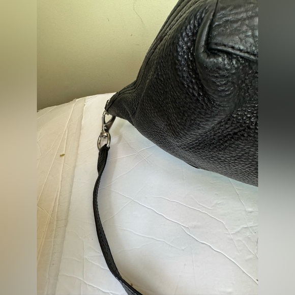 Cole Haan Pebble Leather Satchel Shoulder Crossbody Bag Tote Logo Minimalist Fob - Picture 8 of 16